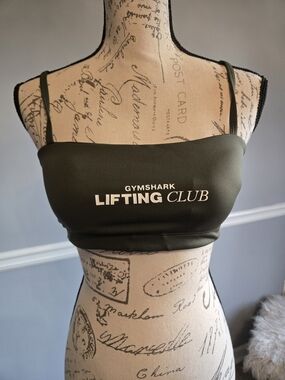 Gymshark Lifting Club Olive Green Sports Bra